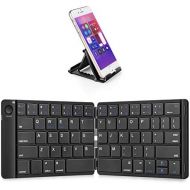 [아마존베스트]Samsers Foldable Bluetooth Keyboard - Portable Wireless Keyboard with Stand Holder, Rechargeable Full Size Ultra Slim Folding Keyboard Compatible IOS Android Windows Smartphone Tab