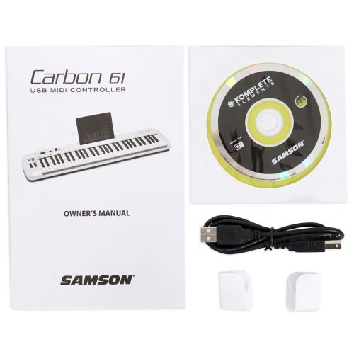  Samson Carbon 61 Key USB MIDI DJ Keyboard Controller+Software+(2) Microphones