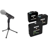 Samson Technologies Q2U USB/XLR Dynamic Microphone Recording and Podcasting Pack & RØDE Wireless Go II Dual Channel Wireless System with Built-in Microphones