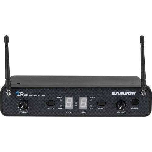  Samson Concert 288 Presentation Dual-Channel Wireless Microphone System with 2 Headset Mics & 2 Lav Mics (I: 518 to 566 MHz)