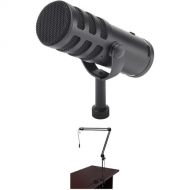 Samson Q9U XLR/USB Dynamic Broadcast Microphone Kit with XLR-Cabled Boom Arm