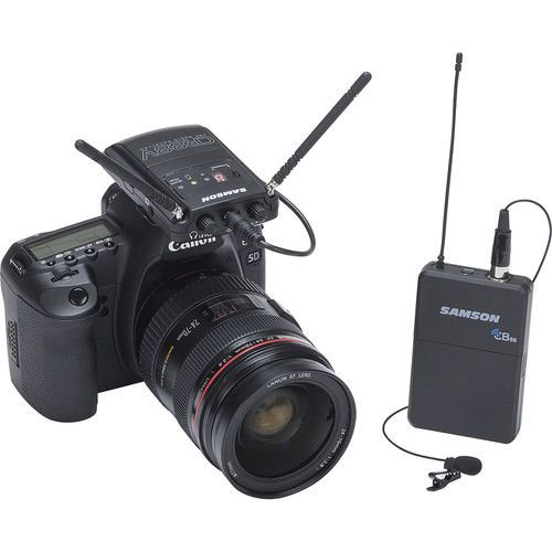  Samson Concert 88 Camera-Mount Wireless Omni Lavalier Microphone System (D: 542 to 566 MHz)