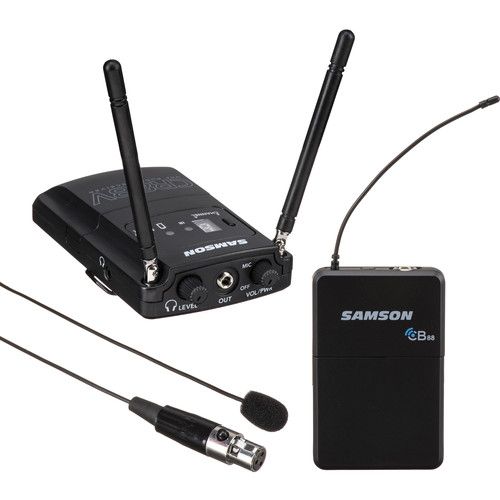  Samson Concert 88 Camera-Mount Wireless Omni Lavalier Microphone System (D: 542 to 566 MHz)