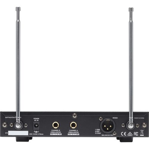  Samson Stage 212 Frequency-Agile Dual-Channel Handheld VHF Wireless System (173 to 198 MHz)