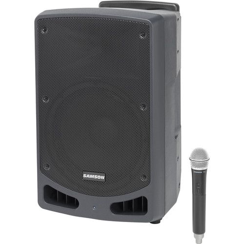  Samson Expedition XP312w-K Portable PA System Kit with Handheld Wireless Mic, Stands, and Transport Bag (K: 470 to 494 MHz)