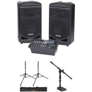 Samson Expedition XP800 Kit with Two Speaker Stands and Mixer Stand