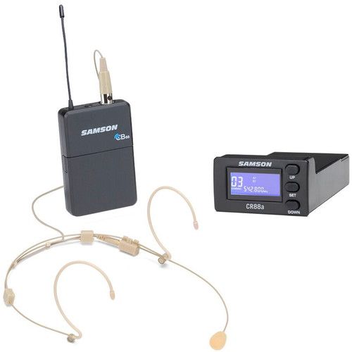  Samson Expedition XP312w Portable PA Kit with Concert 88a Wireless Headset Mic System (Band D: 542 to 566 MHz)