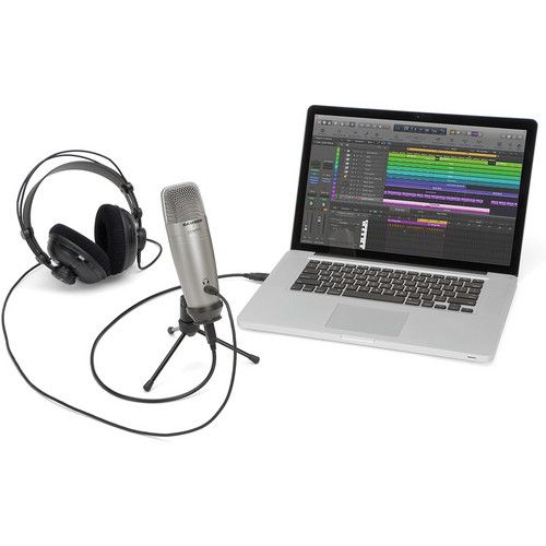  Samson C01U Pro USB Studio Condenser Microphone (Silver)