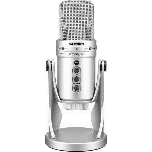  Samson G-Track Pro USB Microphone with Built-In Audio Interface (Silver)