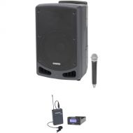 Samson Expedition XP312w Portable PA-K Kit with Concert 88a Wireless Lavalier Mic System-D