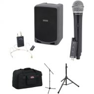 Samson Expedition XP106wDE Portable PA Kit with Wireless Headset Mic, Handheld Mic, Bag, and Stands