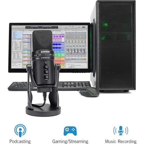  [아마존베스트]Samson Technologies Samson G-Track Pro Professional USB Condenser Microphone with Audio Interface, Black (SAGM1UPRO)