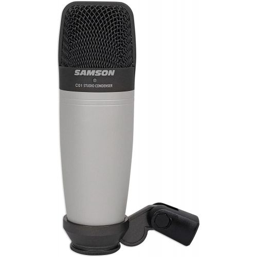  [아마존베스트]Samson Technologies Samson C01 Large-Diaphragm Condenser Microphone for Recording Vocals, Acoustic Instruments, Overhead Drums Bundle with Blucoil Pop Filter Windscreen, 10-FT Balanced XLR Cable, and