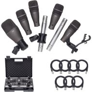 [아마존베스트]Samson Technologies Samson DK707 7-Piece Drum Microphone Kit + 7X On Stage Mic Cable, 20 ft. XLR Bulk + Value Recording Bundle