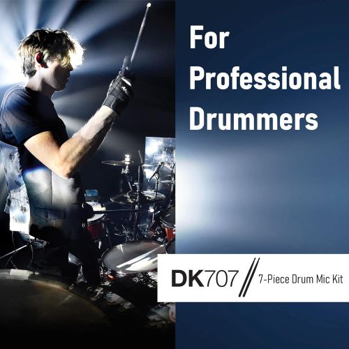  [아마존베스트]Samson Technologies Samson DK707 7-Piece Drum Microphone Kit + 7X On Stage Mic Cable, 20 ft. XLR Bulk + Value Recording Bundle