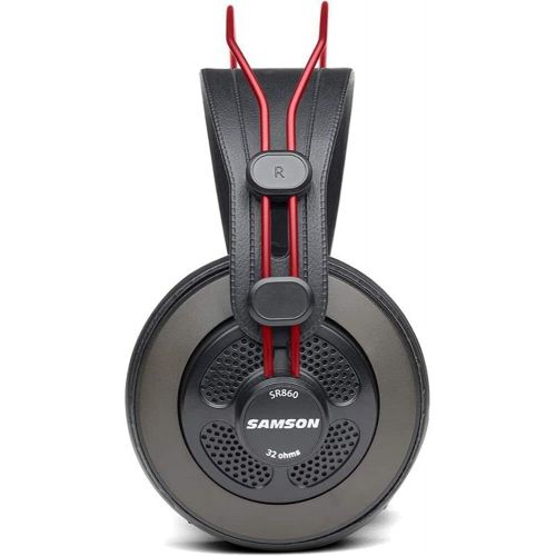  [아마존베스트]Samson Technologies Samson SR860 Over-Ear Professional Semi-Open Studio Reference Small Headphones Headset - for Mobile Music Mixing, Monitoring, Recording & Listening - Large 50mm Neodymium Drivers N