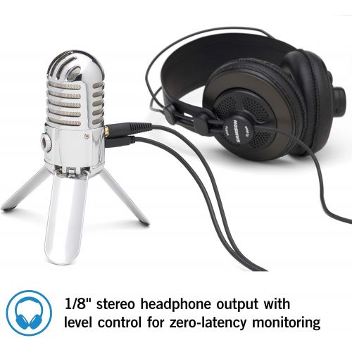  [아마존베스트]Samson Technologies Samson Meteor Mic USB Studio Condenser Microphone (Chrome)