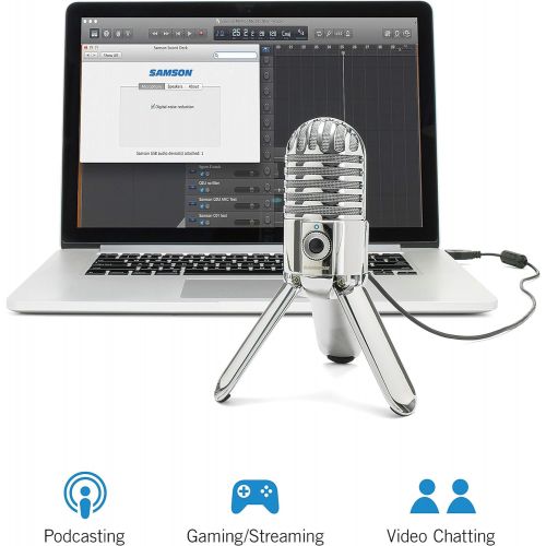  [아마존베스트]Samson Technologies Samson Meteor Mic USB Studio Condenser Microphone (Chrome)