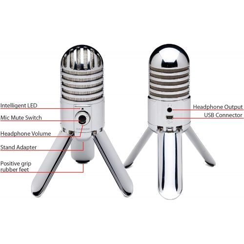  [아마존베스트]Samson Technologies Samson Meteor Mic USB Studio Condenser Microphone (Chrome)
