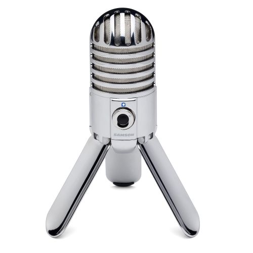  Samson Meteor Mic USB Studio Condenser Microphone with MD5 Desktop Mic Stand and PS04 Pop Filter