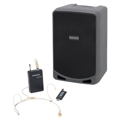  Samson Technologies Samson Expedition XP106wDE Rechargeable Portable PA System with Wireless Headset Microphone and Bluetooth