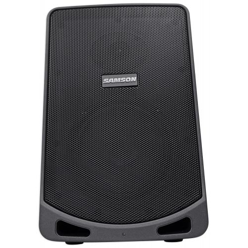  Samson Technologies SAMSON XP106WDE 6 Rechargeable Bluetooth PA DJ Speaker+Stand+Headset+Peavey Mic