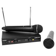 Samson Technologies SAMSON Dual VHF Handheld Wireless Microphones - B Band For Church Sound Systems