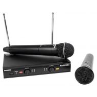 Samson Technologies SAMSON Dual VHF Handheld Wireless Microphones - C Band For Church Sound Systems