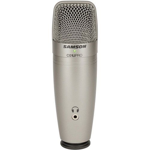  Samson Technologies Samson C01U Pro USB Studio Condenser Microphone + On Stage MS7701B Euro Boom Microphone Stand+ 15A Pop Filter on 15-Inch Gooseneck