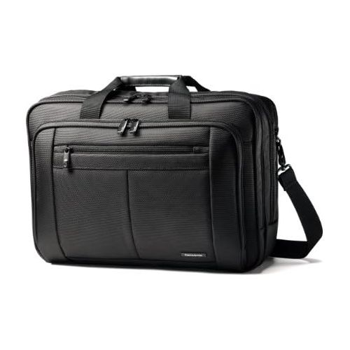 쌤소나이트 Samsonite Classic Multi Gusset Toploader Briefcase, Black, Triple 15.6-Inch