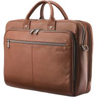 Samsonite Classic Leather Toploader Laptop Briefcase (Cognac)