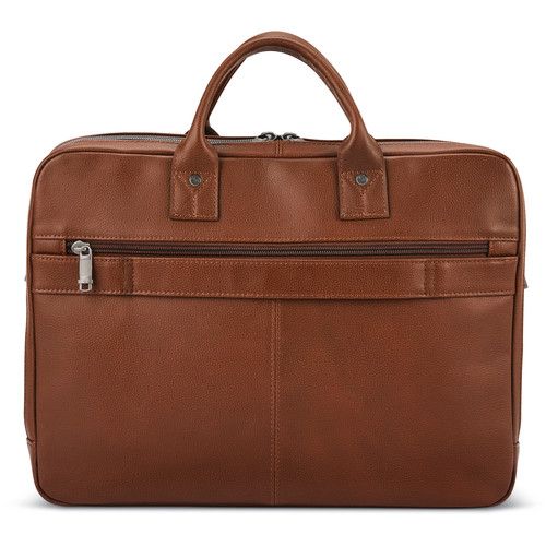 쌤소나이트 Samsonite Classic Leather Toploader Laptop Briefcase (Cognac)