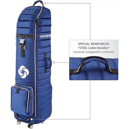 쌤소나이트 Samsonite Quilted Golf Travel Cover with Spinner Wheels and Detachable Shoe Bag