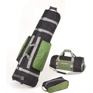 Samsonite Golf Deluxe 3 Piece Golf Travel Set with Wheeling Travel Cover Golf Bag, Duffel Bag, & Shoe Bag