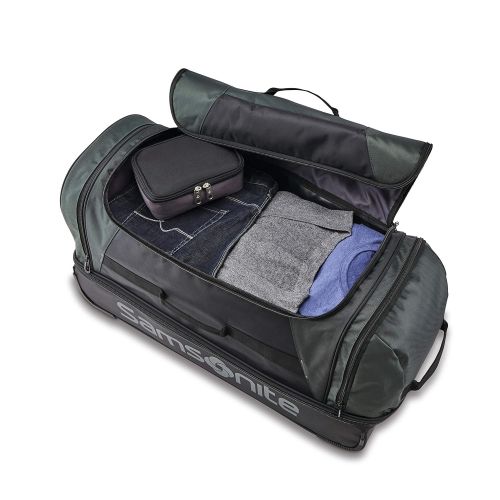 쌤소나이트 Samsonite Andante 2 Boxed Drop Bottom Wheeled Duffel 28, All Black