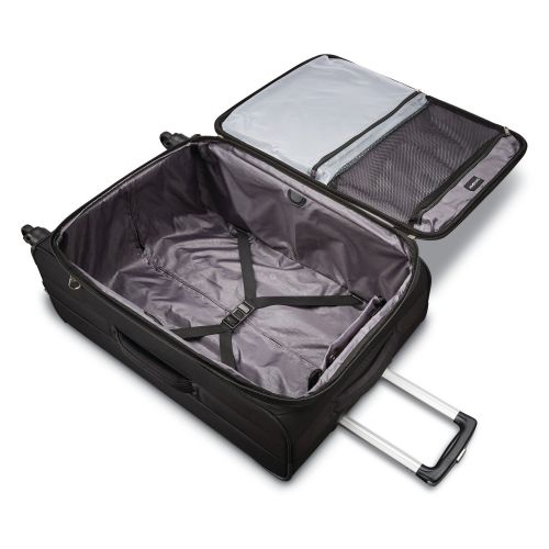 쌤소나이트 Samsonite Advena Expandable Softside Checked Luggage with Spinner Wheels, 29 Inch, Black