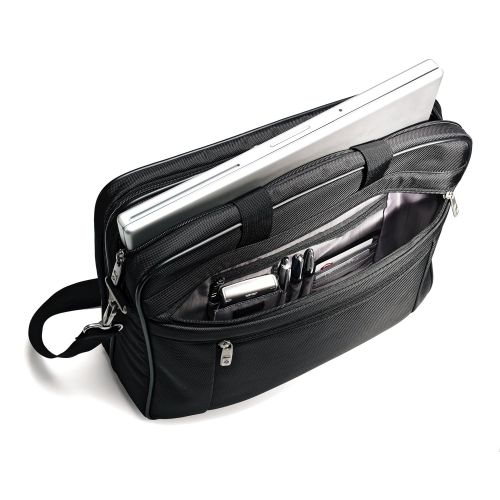 쌤소나이트 Samsonite Classic Two Gusset 17 Toploader, Black