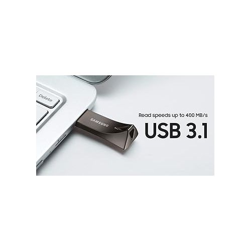 삼성 SAMSUNG BAR Plus 256GB - 400MB/s USB 3.1 Flash Drive Titan Gray (MUF-256BE4/AM)
