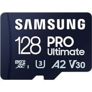 SAMSUNG PRO Ultimate microSD Memory Card + Adapter, 128GB microSDXC, Up to 200 MB/s, 4K UHD, UHS-I, Class 10, U3,V30, A2 for GoPRO Action Cam, DJI Drone, Gaming, Phones, Tablets, MB-MY128SA/AM