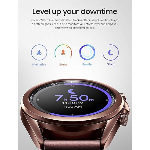 삼성 Samsung Galaxy Watch 3 (41mm, GPS, Bluetooth) Smart Watch Mystic Bronze (US Version, Renewed)