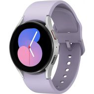 SAMSUNG Galaxy Watch 5 40mm Bluetooth Smartwatch w/Body, Health, Fitness and Sleep Tracker, Sapphire Crystal Glass, Enhanced GPS Tracking, US Version, Silver Bezel w/Purple Band (Renewed)