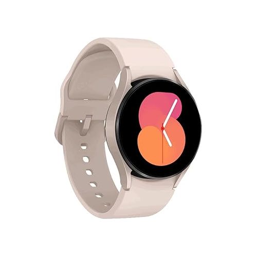 삼성 SAMSUNG Galaxy Watch 5 40mm Bluetooth Smartwatch w/Body, Health, Fitness and Sleep Tracker, Sapphire Crystal Glass, Enhanced GPS Tracking, US Version, Pink Gold Bezel w/Pink Band (Renewed)