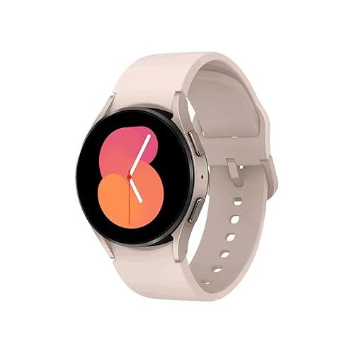 삼성 SAMSUNG Galaxy Watch 5 40mm Bluetooth Smartwatch w/Body, Health, Fitness and Sleep Tracker, Sapphire Crystal Glass, Enhanced GPS Tracking, US Version, Pink Gold Bezel w/Pink Band (Renewed)