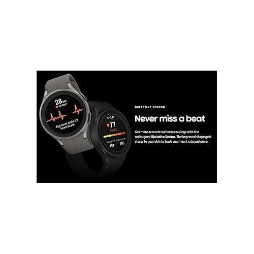 삼성 Samsung Galaxy Watch 5 Pro 45mm Smartwatch with GPS, LTE, Sleep Coaching, and Fast Charger - Renewed
