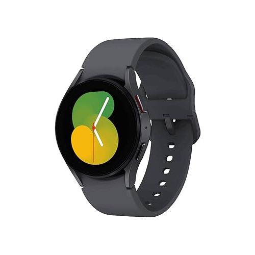 삼성 SAMSUNG Galaxy Watch 5 40mm Bluetooth Smartwatch w/Body, Health, Fitness and Sleep Tracker, Improved Battery, Sapphire Crystal Glass, Enhanced GPS Tracking, US Version, Gray (Renewed)