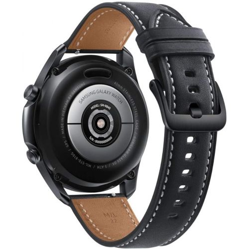 삼성 Samsung Galaxy Watch 3 (45mm, GPS, Bluetooth) Smart Watch with Advanced Health Monitoring, Fitness Tracking, and Long Lasting Battery - Mystic Black (Renewed)