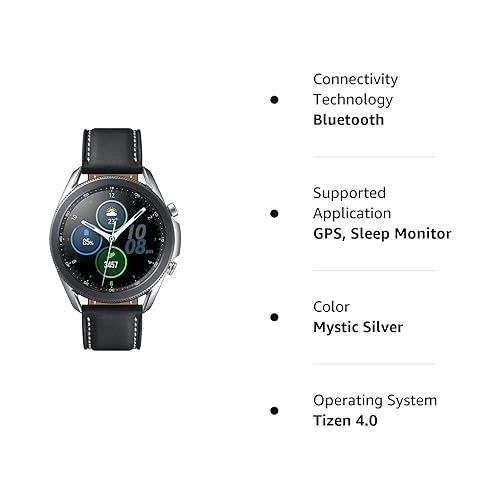 삼성 Samsung Galaxy Watch3 GPS Smartwatch 45mm, Mystic Silver (Renewed)