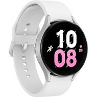 SAMSUNG Galaxy Watch 5 44mm Bluetooth Smartwatch w/Body, Health, Fitness and Sleep Tracker, Sapphire Crystal Glass, Enhanced GPS Tracking, US Version, Silver Bezel w/White Band (Renewed)