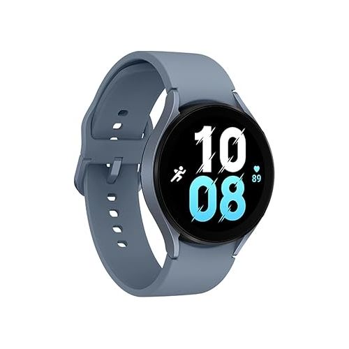 삼성 SAMSUNG Galaxy Watch 5 (44mm, WIFI + 4G LTE) 1.4'' Super AMOLED Smartwatch GPS Bluetooth w/ Advanced Sleep Coaching, Bioactive Sensor, Water Resistant R915U (Fast Charger Bundle, Sapphire) (Renewed)