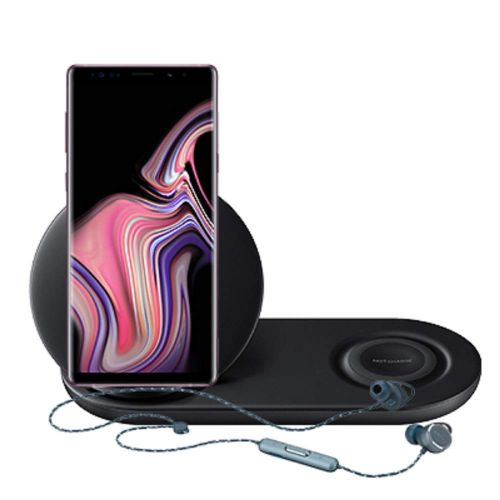 삼성 Samsung Galaxy Note 9 Factory Unlocked Phone 512GB with Black Wireless Charger Duo and AKG N200 Bluetooth Earbuds